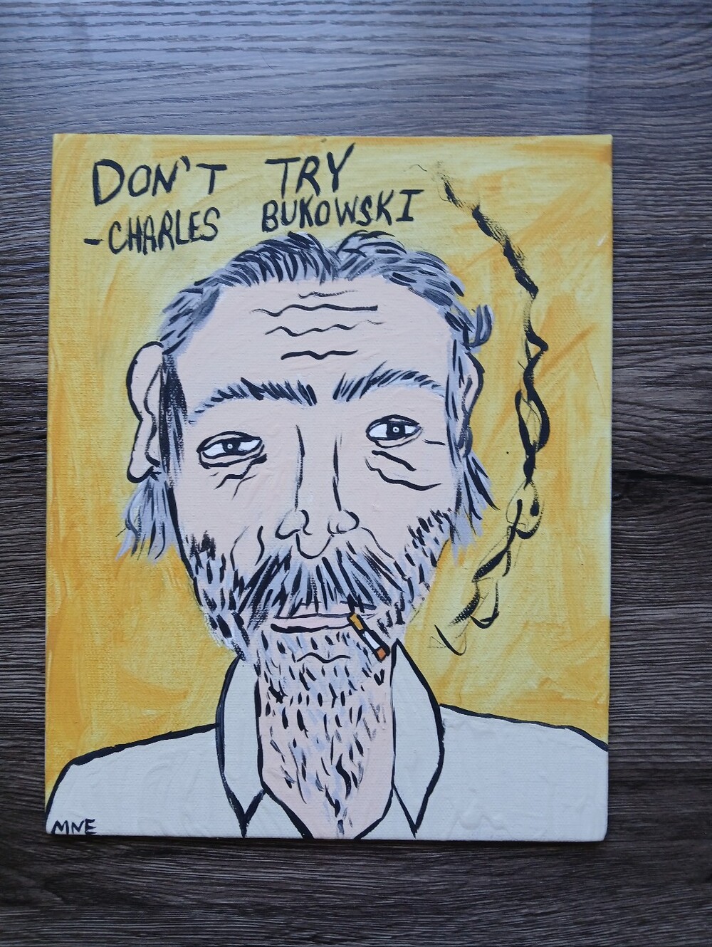 Charles Bukowski Portrait Painting